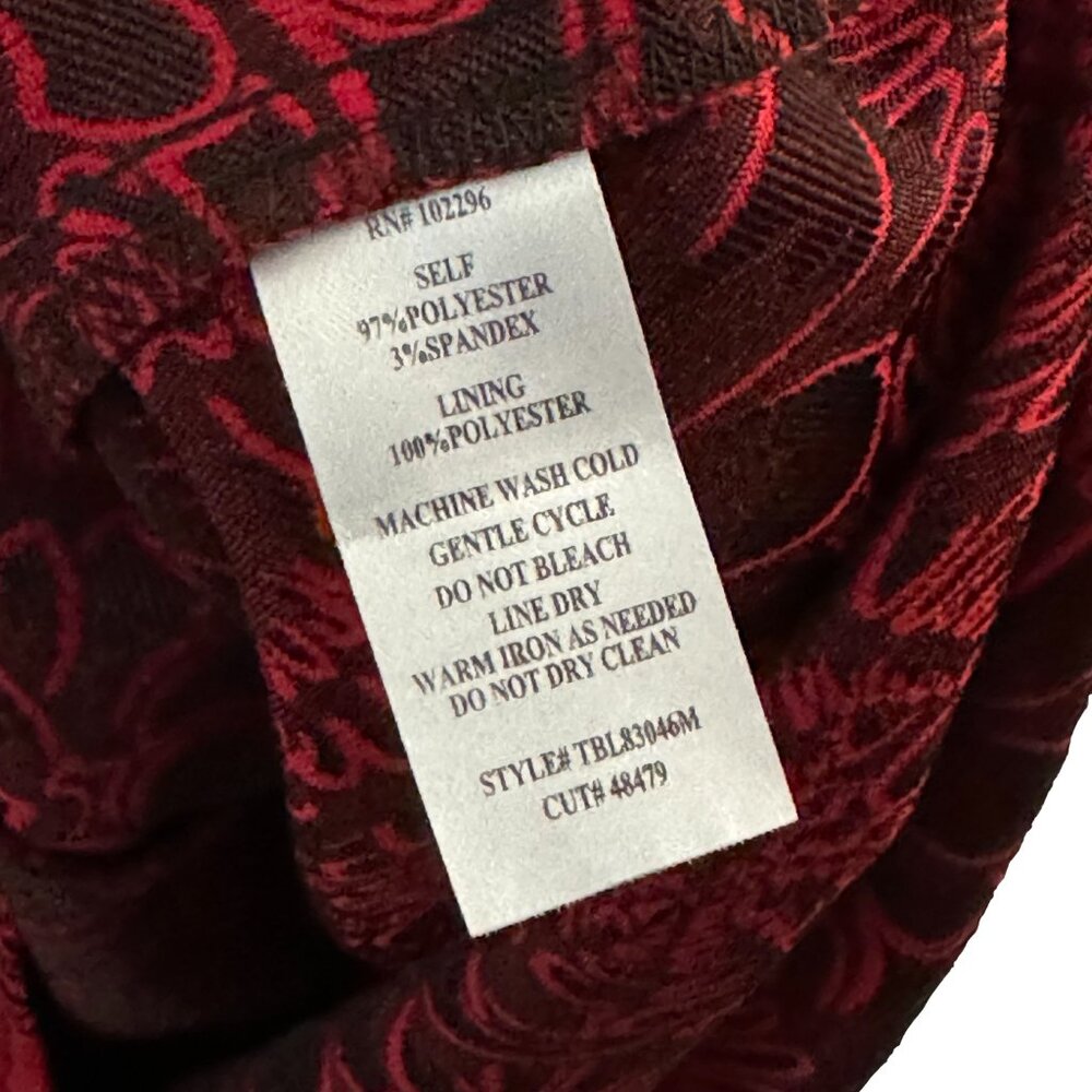connected apparel Sleeveless Red Cocktail Dress Size 10 EUC - Picture 4 of 5